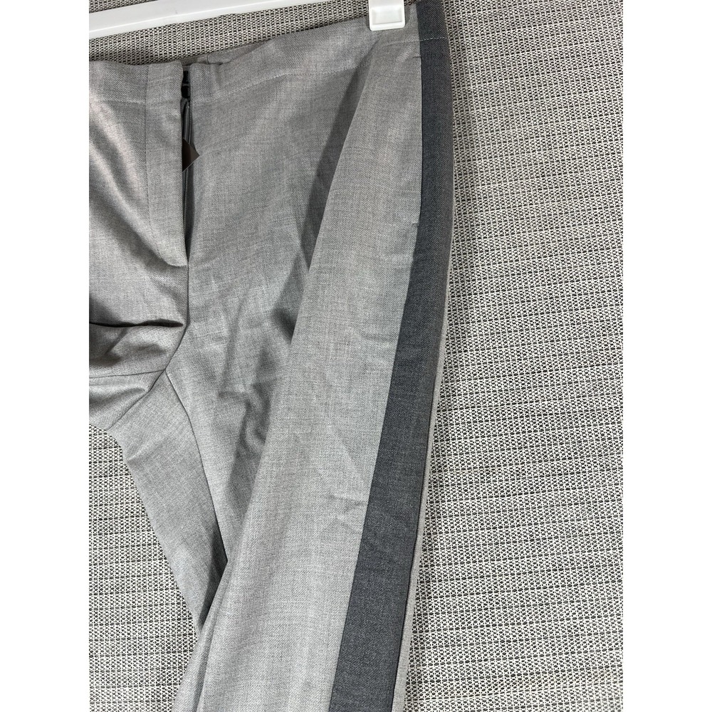 J. Jill Pants Women's 10 Tall Gray  Tuxedo Stripe Straight Leg Heather - Picture 8 of 12